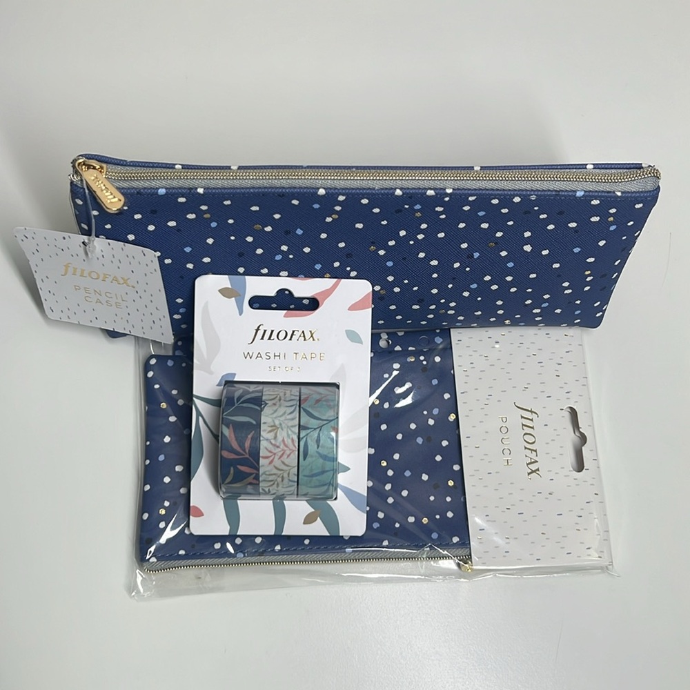 🎀 Filofax planner bundle pencil case pouch washi tape